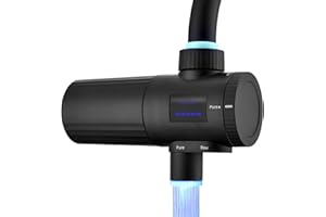 HOMELODY Wasserfilter Wasserhahn 3.0 mit LED-Anzeige, Wasserfilter Trinkwasser für Küche, entfernt Chlor, Schwermetalle & Kalk, verbessert den Geschmack, 12x Adapter, Blaulicht & 1 Filter enthalten