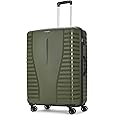 Aristocrat Polypropylene Airpro Spinner Check-in 75 Cm(Large) 8 Wheels Trolley Bags for Travel Hard Case Luggage, Lightweight with Combination Lock & Robust Trolley with 7 Years Warranty (Green)