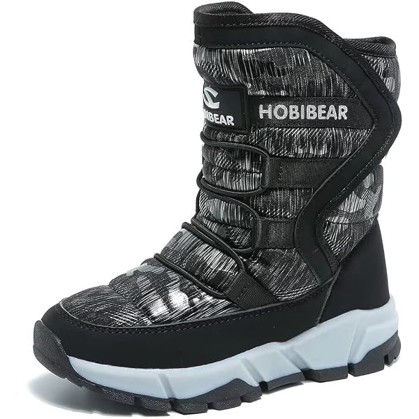 Mooyii Kinder Schneestiefel Winter 2025 – Warm Gefütterte, Wasserdichte Outdoor-Stiefel Mit Reißverschluss, Rutschfest, Größen 30-41