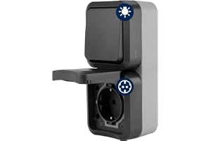 REV Uttag AquaStorm 0004860400 – A/W-strömbrytarkombi, IP55, ytmonterad, lodrätt