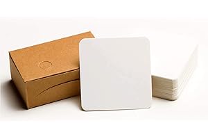 GAKA FAVOR Blanko Papier Karten Weiß 100 Stück Mitteilungs Leere Visitenkarten Karteikarten, Mitteilungskarte DIY Papier für Schule Home Office Party Supply (7x7cm)