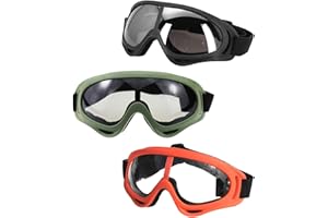 JKYVAA 3Pcs Kids Safety Glasses, Goggles Safety Glasses UV400 Adjustable Children's Protective Goggles for Kids Nerf Gun Battles,DIY,Lab,Skiing, Motorcycling, Skating and Outdoor Sports
