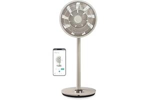 ‎DUUX Duux Whisper Flex Smart Standventilator - Steuerung per Fernbedienung & Smartphone - Höhenverstellbar 51-88cm - Leiser Ventilator mit Nachtmodus und Timer - Energieeffizient, Ohne Akku - Greige