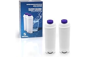 SOKANA 2 Filtri Acqua DLSC002 Compatibile con Macchina Caffè DeLonghi Magnifica S Cappuccino De Longhi ECAM ESAM 2600 Primadonna Eletta Plus | TÜV SÜD Certificato