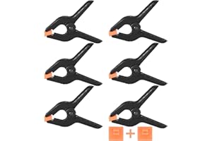 ROSNONG 6Pcs Plastic Spring Clamps 6 Inch Heavy Duty Spring Clips Set,Clamp 15.5cm Long Photo Cloth clamp Background Fabric Clip