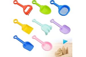 Bekecidi 8PCS Fiesta Playa y Nieve - Palas de Juguete Multicolores y Duraderas, Herramienta Versátil para Niños, Ideal para Jardín, Playa y Nieve