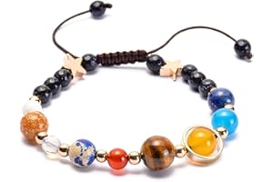 TBIBINWP Adjustable Planet Bracelet Solar System, Universe Galaxy Bracelet, Permanent Bracele, Perfect Space Astronomy Gifts for Women Men Kids