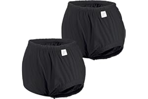 ‎CARER HEALTHCARE INCONTINENCE PREGNANCY Carer 2 Stück Inkontinenz-Auslaufsichere Unterwäsche für Erwachsene Plastik-Windelhülle Waschbare Wiederverwendbare Wasserdichte Inkontinenzunterwäsche Unisex Schwarz Größe L