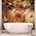 Produktbild Vintage Taschen Uhr - Wallsticker Warehouse - Fototapete - Tapete - Fotomural - Mural Wandbild - (1519WM) - L - 152.5cm x 104cm - VLIES (EasyInstall) - 1 Piece