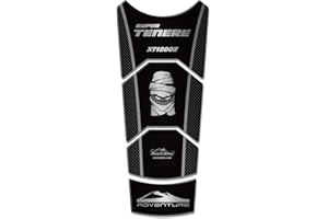 Resin Bike naklejki moto kompatybilne z Yamaha Super Tenere. Ochrona zbiornika paliwa motocykla przed uderzeniami i zarysowaniami. Wlepka 3D Żywiczna, wersja uniwersalna - Czarna i srebrna