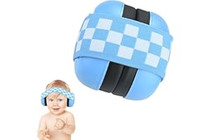 TEARMIER Baby Ear Defenders, Noise Cancelling Headphones Protectors for 0 to 18 Months Toddlers Baby, Soft Adjustable Headband Sound Cancelling Kids Ear Defenders, Prevent Hearing Damage & Improve Sleep