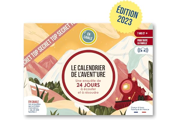 LE CALENDRIER DE L'AVENT'URE - A BORD DU TRAIN - edition 2023 - calendrier de l'avent ludique - idéal en famille - dès 6 ans - jeu de société -Édition En Cavale