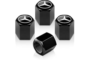 Yuqilin 4 Stück Reifenventilkappen, Ventilkappen Auto Mit Beschriftung, Schwarz Autoventil Kappe, Versiegeltes Design Radschraubenkappen, für Motorräder, Fahrräder, Autos, Lastwagen