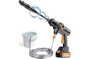 LIFELLERY Nettoyeur Haute Pression, 100Bar 1450Psi Nettoyeur Haute Pression sans Fil avec Batterie 30000mah, Peut être pulvérisé sur 6 à 10 mètres, Durée de Vie de 50 à 60 Minutes
