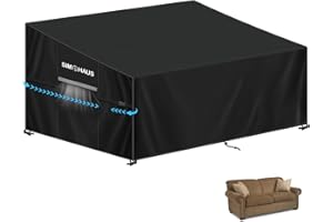 SIMPHAUS Abdeckung Palettenmöbel,Europaletten Schutzhülle für Gartensofa Wasserdicht Sofa Abdeckung für Palettensofa Abdeckhauben Palettenbank Abdeckung Winterfest 420D Oxford Gewebe 155x85x81/61cm