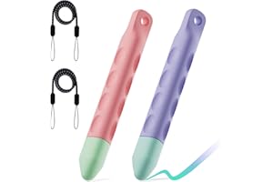 Kinder Tablet Stift Für Touchscreen, DIGIROOT 2 Stück Violett-Rosa Stylus-Stifte, Kompatibel mit Amazon Fire HD 8 Kids-Tablet, iPad, iPhone, Tablets, Kindle und Allen Touchscreen-Geräten