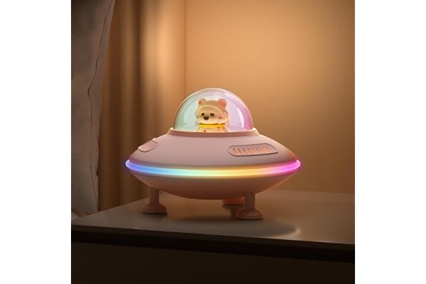 Enceinte Bluetooth Rose 5.4 sans Fil Cadeau Fille 10 Ans Cadeau Femme Astronaute Haut Parleur avec Lumière Deco Chambre Ado Fille Kawaii Deco Chambre Cadeau Femme Anniversaire de Fête,Noel Ado