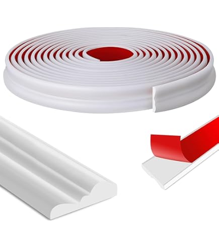 Flachleiste PU 43x20mm 2 Meter - Weiße Stuckleiste Für Wände & Decken