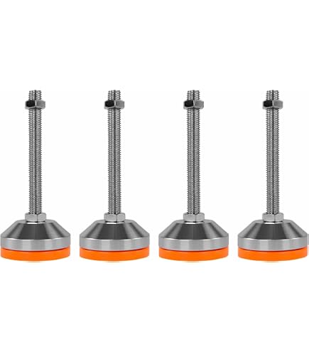 Maschinenfüße Stellfüße Nivellierfüße Gelenkfüße mit Lasche INOX 100mm 4er-Set