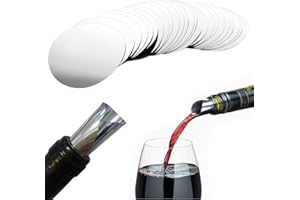 JEYORZY 24 Pezzi Dischetti Salvagoccia Vino Rosso in Alluminio, Riutilizzabile,Drop Salvagoccia per Bottiglie,versatore di Vino antigoccia per Bottiglie di Vino,Ristorante,Hotel,Home (Argento)