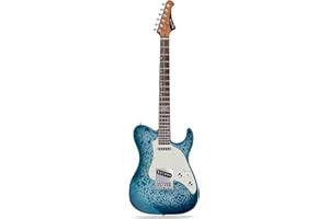 WESTCREEK GUITARS WestCreek TT-20 Guitarra Eléctrica, Electric Guitar de cuerpo sólido doble corte, Cuerpo de Caoba, diapasón de Palisandro, Mástil Arce, Cejuela de Hueso, 22 Trastes