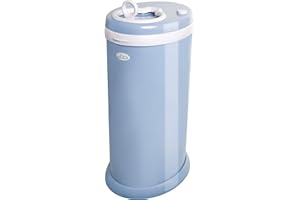 Ubbi Cubo de basura de acero con bloqueo de olores, no requiere bolsa especial, ahorro de dinero, galardonado, diseño moderno, imprescindible para la lista de regalos, color azul nublado