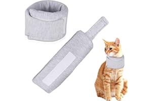 Fiotha Halskrause Hund Leckschutz, Halskrause Katze, Atmungsaktive Haustier Elisabethanischer, Vorbeugung von Biss- und Leckwunden, für Genesung Nach Operationen Oder Wunden (Grau, S, 21-26 cm)