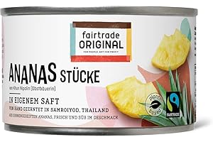 ‎FAIRTRADE ORIGINAL Ananas in Dosen von Fairtrade Original | Ananasstücke ohne Zucker | Ananas Stücke zuckerfrei | Sweet Pineapple | Dosen Ananas Fair Trade und natürlich (1 Dose (227g))