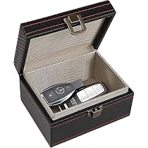 2 Pochettes Faraday Anti-vol Pour Clés De Voiture - Bloque Les Signaux RFID, Rouge Et Bleu - 13
