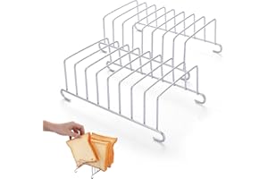 STILLWEN 2 Piezas Soporte para Tostadas, Porta Pan, Porta Tostadas de Acero Inoxidable 304, Porta Tostadas para Comedor, Bodas, Cumpleaños, Navidad y Accesorios para Fiestas, Accesorios para Freidora(Plata)