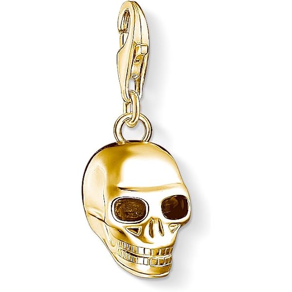 Thomas Sabo Charm Pianeta Dorato - Ciondolo Argento Sterling Con Quarzo E Zirconi