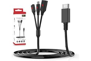 TMG Switch 3 in 1 Fast Multi Charging Cable 1.8M Switch charging Type C USB Charger Power Data Cable with LED Indicator For Switch Console handle Controller