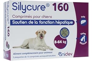 ANIDEV - Silycure 160 MG - Apport Silybine - Complément Alimentaire pour Chien Et Chat - Boite De 5x15 CPS