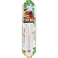 Nostalgic-Art Tiki Bar Thermometer, aus Metall, Bunt, 6.5x28 cm