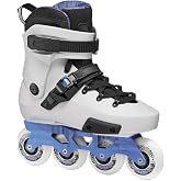 Rollerblade Roller Skates Twister XT Light Grey/Violet 44.5-45 | Freeskate, Maximum Urban Control, Rigid Boot, Aluminium Guid