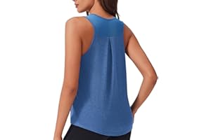 PINSPARK Haut d'entraînement pour femme - Double doublure - Col rond - Dos nageur