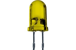 Lumetheus LED Diodes électroluminescentes 5mm couleur Jaune Ultra-lumineux 3000 mcd 100 pièces 2-3V 2 Pin LEDs Ampoule Diode à souder lentille diffusée