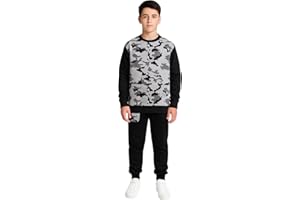 Bahob® 1 & 2 Pack Boys Girls Tracksuit, Unisex Jumper Sweatshirt and Jogger Bottoms Tracksuit Set for Kids 3-14 Years