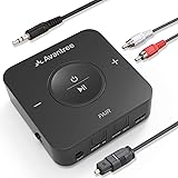 Avantree TC417 Bluetooth Transmitter Receiver for TV, Optical Digital Toslink, Volume Control for 3.5mm Aux, RCA, 20H Playtim