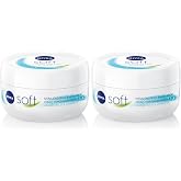 NIVEA Soft Krem, Nemlendirici Bakım Kremi, Y&uuml;z, V&uuml;cut, El, Jojoba Yağı 100 ml 2li paket