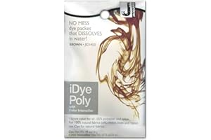 Jacquard iDye Poly Fabric Dye Brown for Natural, Synthetic, Polyester and Blended Textile Fibres 14g No Mess Packet