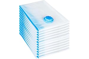 REXOO 12tlg Set Vakuum Beutel 80x60 cm Aufbewahrungsbeutel Tasche Tüte Vacuum für Textilien jeder Art Platzsparer