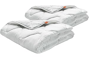 ‎SLEEPLING sleepling Bettdecke 135x200 cm, 2er Set Ganzjahresdecke 135 x 200, Decke Made in EU, Ökotex 100, Waschbar 60 Grad, Steppdecke 100% feine Mikrofaser, 2 Stück