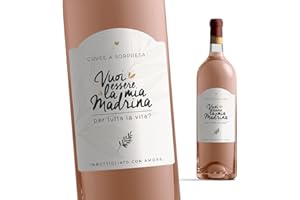 Manahia - Etichetta bottiglia madrina | Vuoi essere la mia madrina? | Proposta madrina, etichetta vino personalizzata, sorpresa battesimo, regalo madrina, annuncio speciale