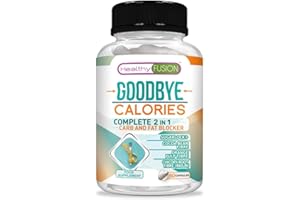 Healthy Fusion Goodbye Calories | Carb and Fat Blocker | Powerful 2-in-1 Carbohydrate and Fat Blocker | 60 Capsules