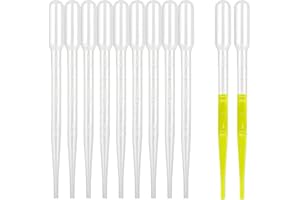 3 ml Pipettes Plastic Transfer Pipettes Eye Dropper, Essential Oils Pipettes Dropper Makeup Tool by moveland (15)