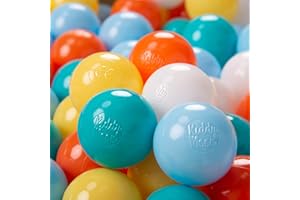 KiddyMoon Bolas Colores para Piscina Plástico ∅ 6Cm Niños Infantil Fabricado UE