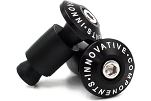 Hotiko 7/8" 22mm Universal Motorcycle CNC Handlebar Grips Bar End Plugs for Kawasaki Suzuki Yamaha Ducati Triuph