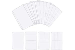 Femolity 12PCS A5 Binder Pockets, Zipper Binder Pockets, Waterproof PVC Document Filing Bags for 6 Ring Binder A5 Notebook-4 Styles