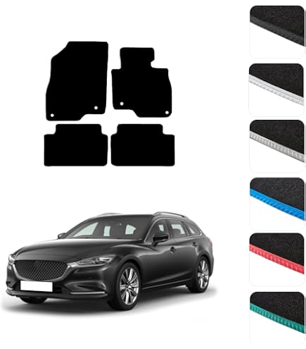 Carpeti Mats Front Velour Floor Mats – For Mazda 6 Sedan (2012-2016) Black, 2-Piece Set